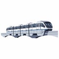Modern Monorail Train Illustration Royalty Free Stock Photo