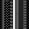 Modern monotone black and white pattern mixed geometric and han