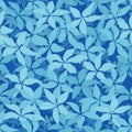 Modern monotone sky blue leaves with foliage pattern background