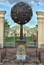 Modern Monument at the Grand Menshikov palace in Oranienbaum