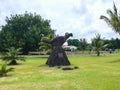 Modern monuments on Easter Island Royalty Free Stock Photo