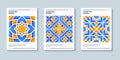 Modern moroccan mosaic art with layered gradient geometric composition . Paper cut 3d islamic geometric poster, cover, card