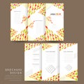 Modern mosaic style tri fold brochure template