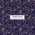 Modern mosaic wallpaper with navy background Royalty Free Stock Photo