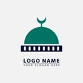 modern mosque dome logo icon