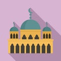 Modern mosque icon, flat style