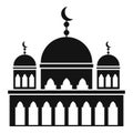 Modern mosque icon, simple style