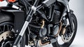 Modern motorcycle engine detail Royalty Free Stock Photo