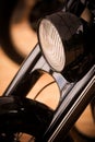 Modern motorcycle headlight Royalty Free Stock Photo