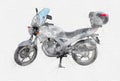 Modern Motorcycle Side View. Honda CBF 250. Digital Watercolor Representation.