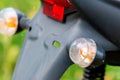 Modern motorcycle turn signal light Royalty Free Stock Photo