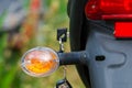 Modern motorcycle turn signal light Royalty Free Stock Photo