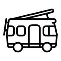 Modern motorhome icon, outline style
