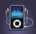 Modern mp3 player Royalty Free Stock Photo