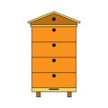 Modern multi beehive icon. Color bee hive vector icon for web design isolated on white