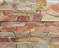 Modern Multi Color Stone, slate travertine sandstone Wall used for Background Royalty Free Stock Photo