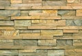 Modern Multi Color Stone, slate travertine sandstone Wall used for Background Royalty Free Stock Photo