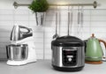 Modern multi cooker and kitchen appliances