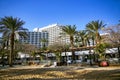 Modern multi-story hotel on the Red Sea in Eilat