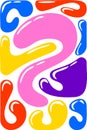 Modern multicolor abstract shapes pattern