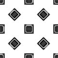 Modern multicore CPU pattern seamless black Royalty Free Stock Photo
