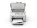 Modern multifunction printer with open lid Royalty Free Stock Photo