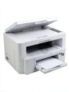 Modern multifunction printer with open tray Royalty Free Stock Photo