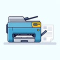 Modern Multifunction Printer Scanning and Printing Documents Efficiently Royalty Free Stock Photo
