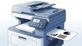 Modern Multifunction Printer with Wireless Connectivity and Document Feeder Royalty Free Stock Photo