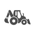 Modern multifunctional tractor glyph icon