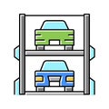 modern multilevel parking color icon vector illustration