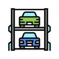 modern multilevel parking color icon vector illustration