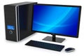 Modern multimedia desktop PC. Royalty Free Stock Photo