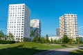 Modern multistory apartment buildings