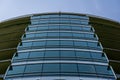 modern multistory building fragment with balconies contemporary architecture in hi-tech style.