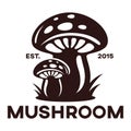 Modern mushroom logo. Vector illustration