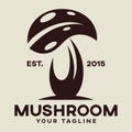 Modern mushroom logo. Vector illustration