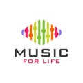 Modern music entertainment logo