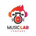 Modern music laboratory logo design