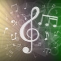 Modern music notes background