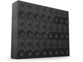 Modern music speakers stacked on top of each other Royalty Free Stock Photo