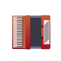 Modern musical instrument accordion, accordion. Classic accordion, harmonious sound.