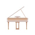 Modern musical instrument piano, accordion. Classic pianino, harmonious sound.