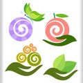 Modern Nature Symbols Set