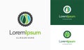 Modern nature technology logo, leaf and gear machine vector, Agriculture logo template icon, Green Eco Tech Logo Template Design Royalty Free Stock Photo