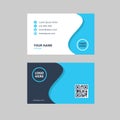 Modern navy blue business card template design Royalty Free Stock Photo