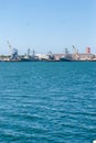 Modern Navy ships docked in Pearl Harbor Royalty Free Stock Photo