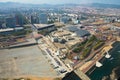 Modern neighbourhoods of Barcelona in Spain, aerial view Royalty Free Stock Photo