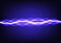 Modern Neon Digital Flowing Sound Waves on Ultra Violet background,technology and music equalizer concept,.