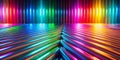 Modern Neon Stripes Digital Art: Vibrant Colors, Dynamic Design, and Contemporary Visuals for Artistic Royalty Free Stock Photo